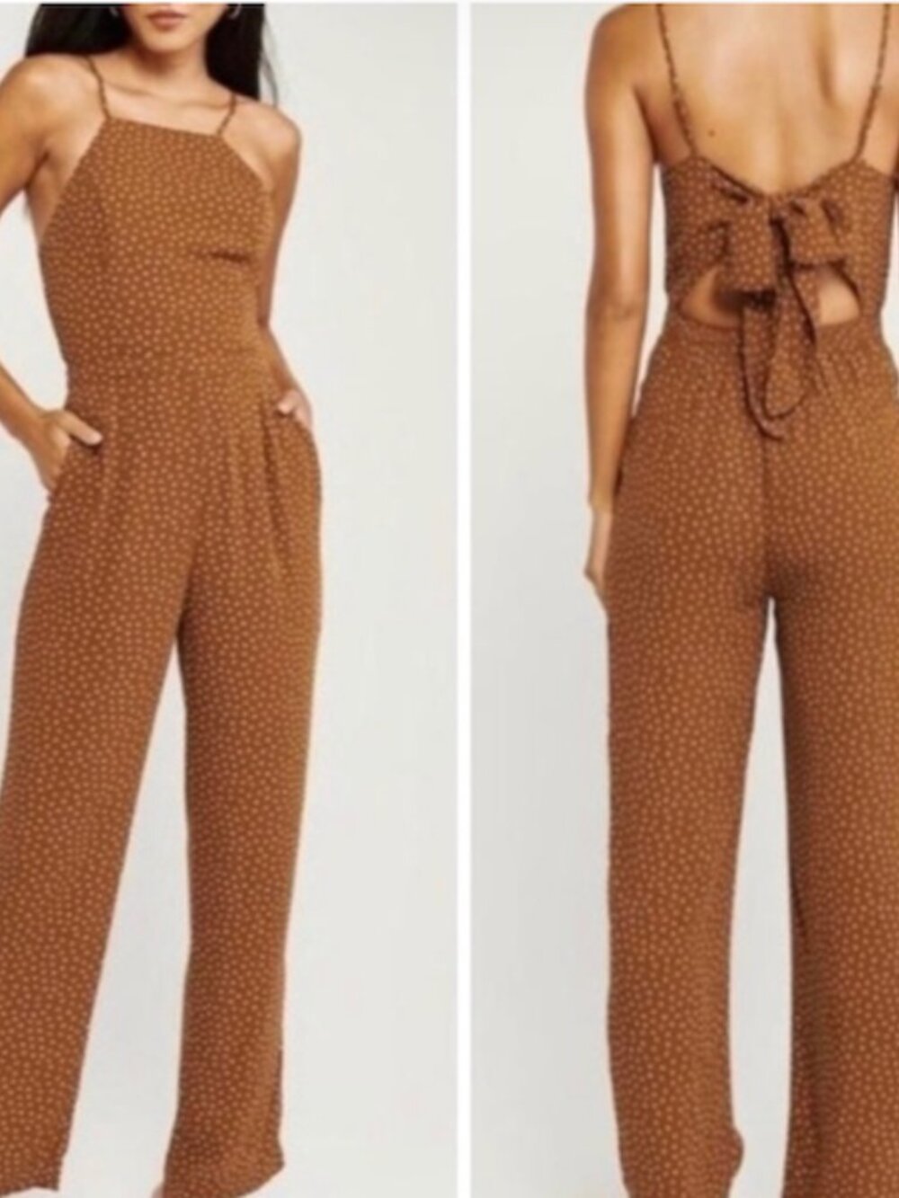 Abercrombie and Fitch Rust Polka Dot Jumpsuit NWT XSP